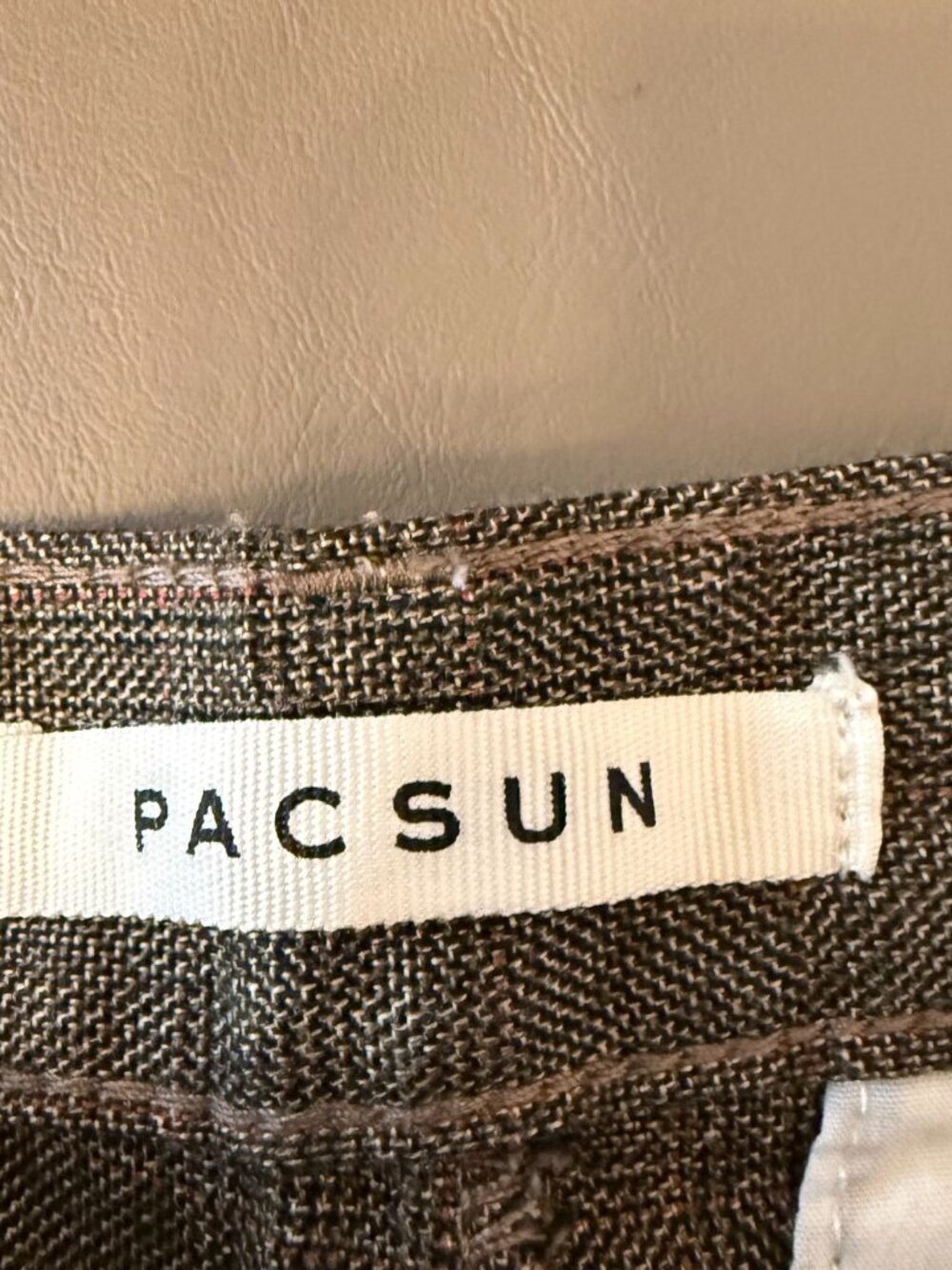 NWT PacSun Men's Brown Plaid Trouser Bootcut Pants Size 30 - Picture 9 of 15